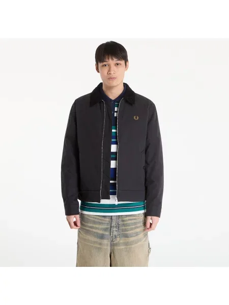 Bunda FRED PERRY Cotton Caban Jacket Black XXL černá