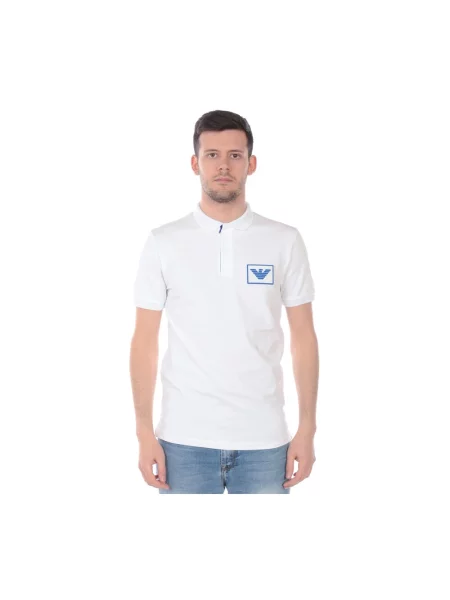 Koszulka polo Emporio Armani biała