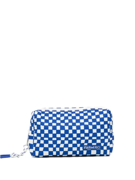 Geantă Farm Rio în carouri albastru