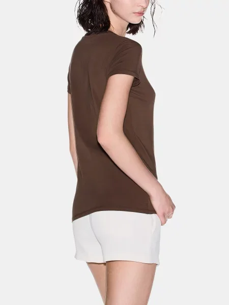 Футболка Armani Exchange бавовна/еластан коричневий