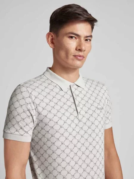 Koszulka polo o kroju regular fit z wyhaftowanym logo model ‘Paigam’ Joop! Collection białe