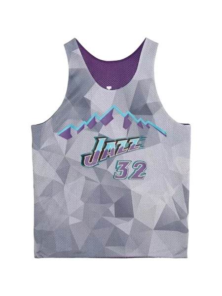 Reversibil cămașă Mitchell & Ness plasă violet