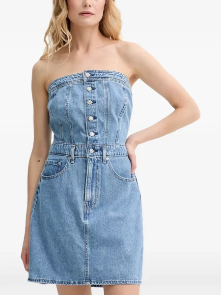 Pulover Levi's® skinny fit cu imagine cu decolteu rotund galben