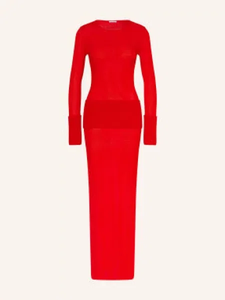 Alaïa Pletené Šaty červená