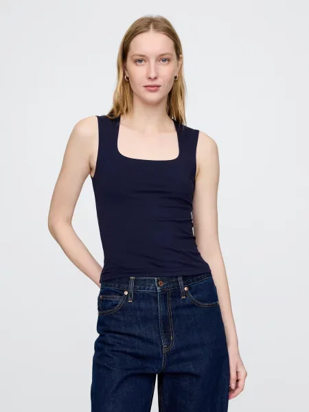 Koszulka Gap ze stretchu czarna