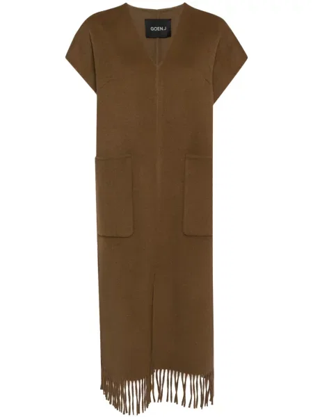 Sukienka Goen.j garniturowa brązowa