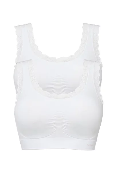 Biustonosz bezszwowy bustier z kolekcji Feel Comfort 2 szt. biały