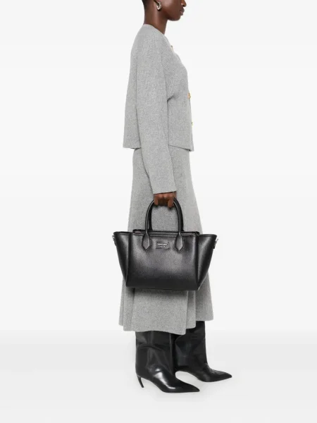 Geanta de piele Emporio Armani din piele negru