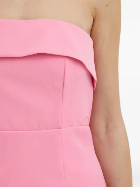 Rochie midi Bardot până la genunchi de costum roz