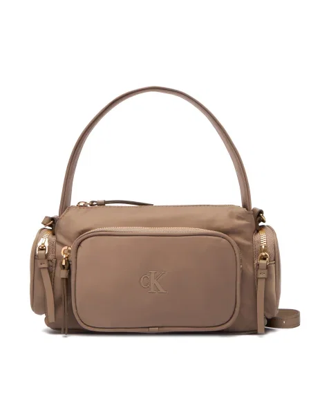 Táska Calvin Klein Pocket Bag W/Strap bézs