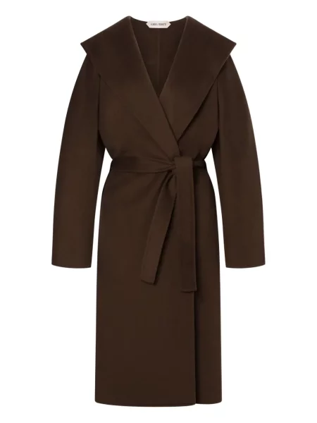 Palton Alberta Ferretti de lână maro