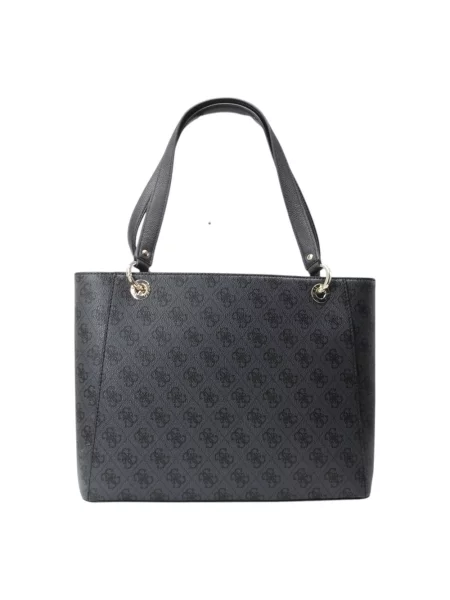 Lniana shopperka Guess czarna