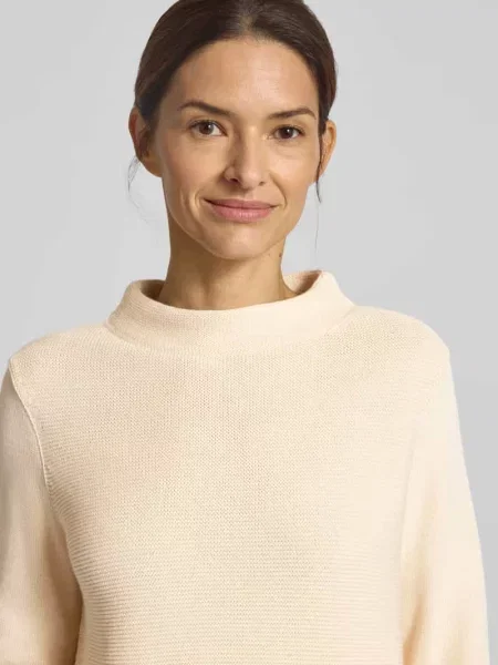 Sweter z dzianiny o kroju regular fit z czystej bawełny Marc O'polo biały