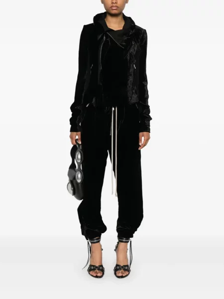 Veliūrinės kelnės Rick Owens juoda