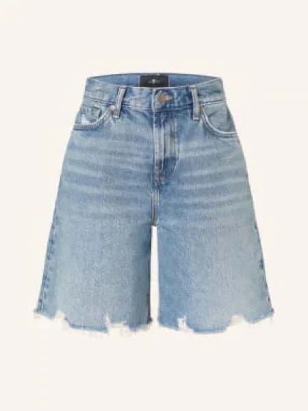 7 For All Mankind Szorty Jeansowe Lola blau niebieskie