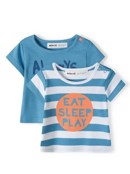 MINOTI Tricou safir / albastru închis / portocaliu alb