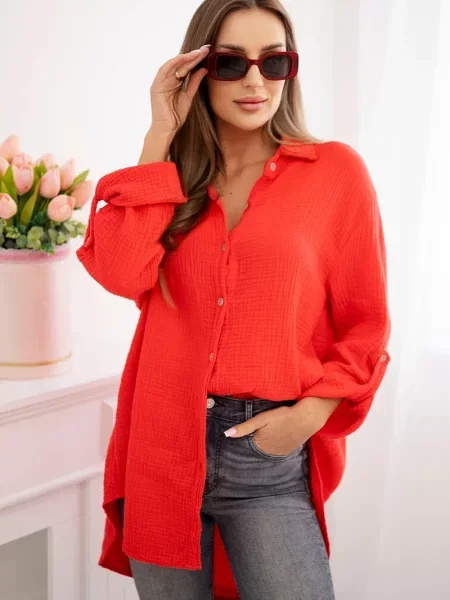 Košulja Kesi Włoski od muslina crvena