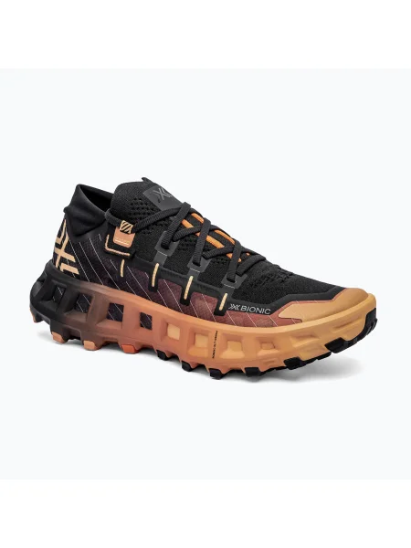 Bežecké Trailové Topánky Unisex X-bionic Terraskin čierno-oranžové čierna