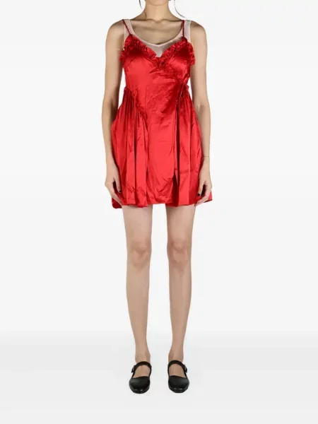 Rochie Simone Rocha din satin de costum roșu