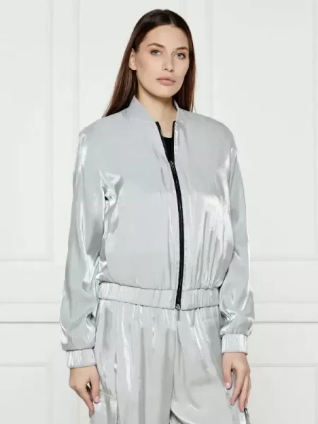 Armani Exchange Geacă bomber argintiu