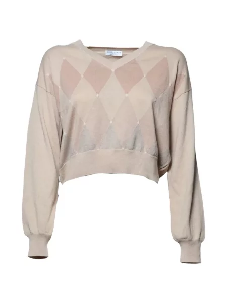 Pulover Ballantyne cu model argyle roz