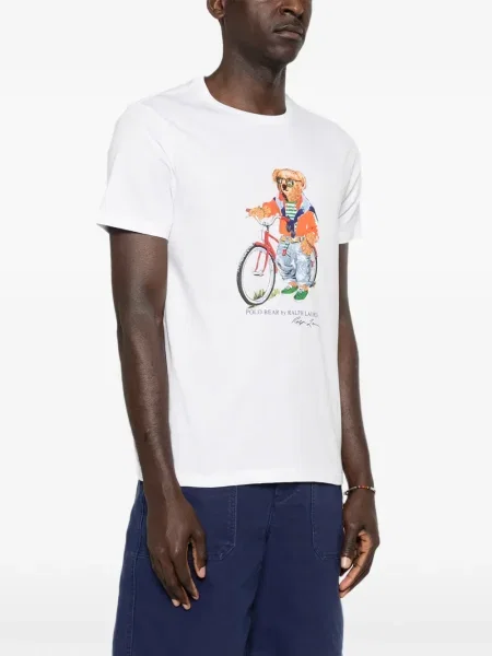 Μπλούζα Polo Ralph Lauren με σχέδιο λευκό