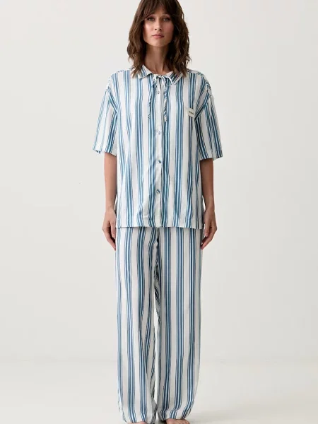 HUGO піжамна сорочка RESORT SL-SHIRT