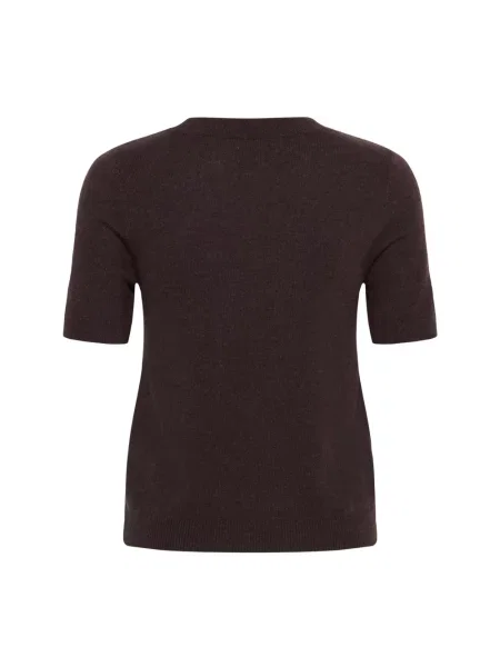 Dzianinowy sweter Part Two brązowy