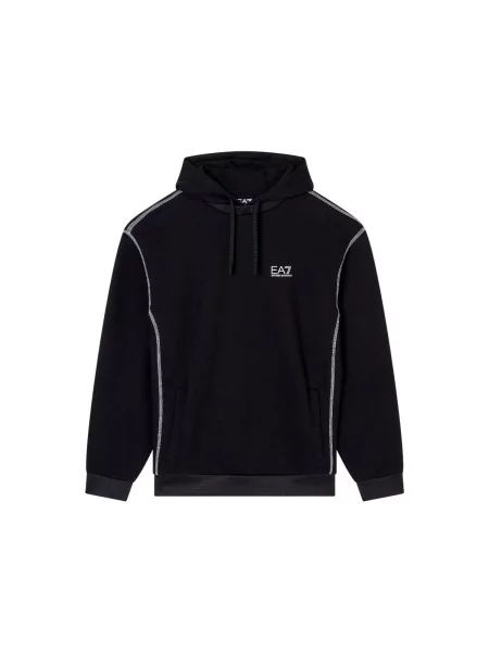Geacă Ea7 Emporio Armani cu glugă negru