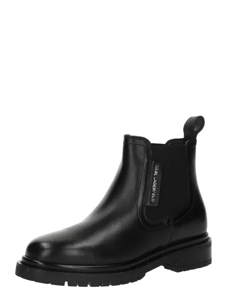 Karl Lagerfeld cizme de piele BINKY cu plat negru