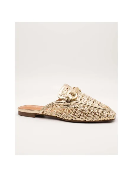 Pantofi Exé Shoes din piele auriu