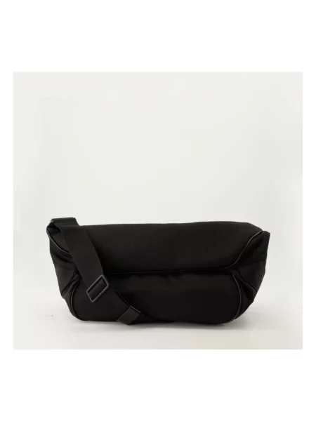 Torba crossbody Saint Laurent skórzana z logo czarna