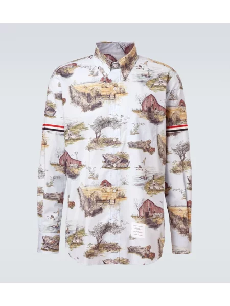 Wielobarwność koszula Thom Browne niebieska