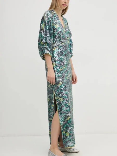 DIANE VON FURSTENBERG rochie maxi drept verde