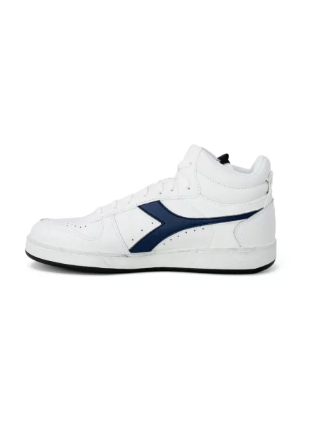 Sneakersy Diadora skórzane z nadrukiem białe