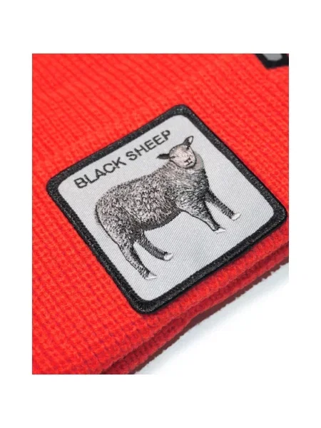 Lniana czapka Goorin Bros z logo czerwona