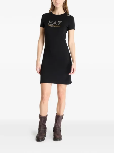 Rochie Ea7 Emporio Armani cu imagine negru