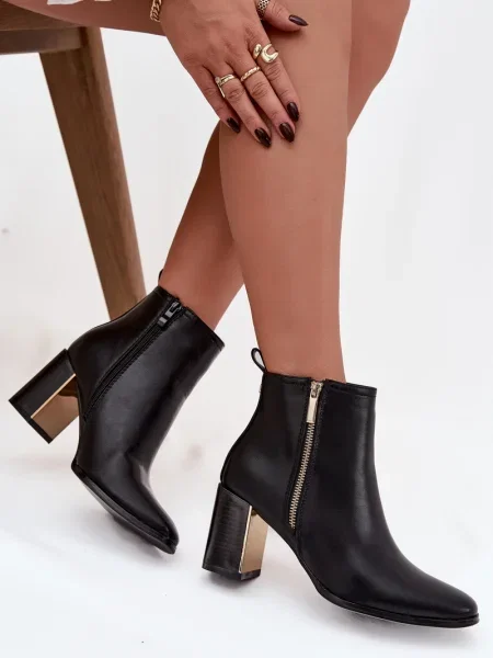 Kožené kotníkové boty Boto černé