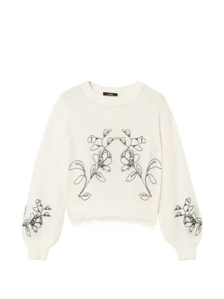 Pulover Twinset cu broderie cu model floral
