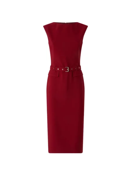 Cu centură rochie Pinko fără mâneci roșu