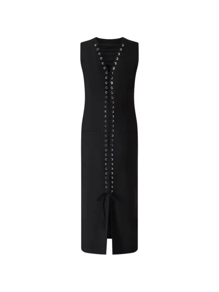Rochie Pinko cu șireturi din dantelă negru
