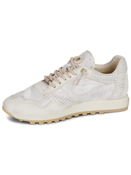 Pantofi Cetti cu model piele de șarpe alb