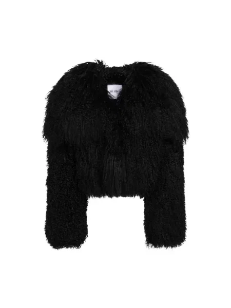 Lniany kurtka bomber The Attico czarny