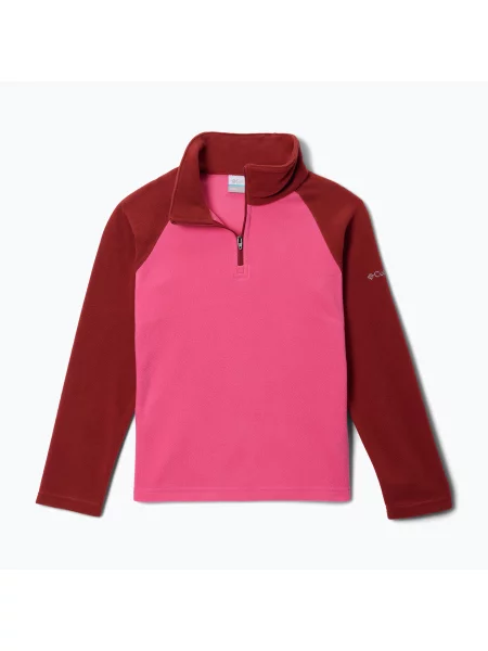 Gyerek polár pulóver Columbia Glacial Fleece Half Zip nico/red oxide. Méret: XS piros