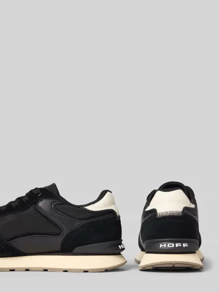 Sneakersy z mieszanki skóry z detalem z logo model City' Hoff czarne