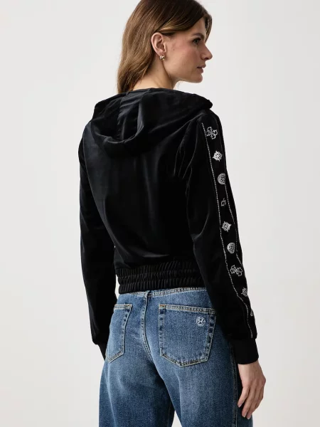 Велюровый свитер Guess с капюшоном