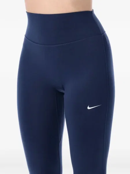 Haftowane szorty Nike polarowe z wysoką talią niebieskie