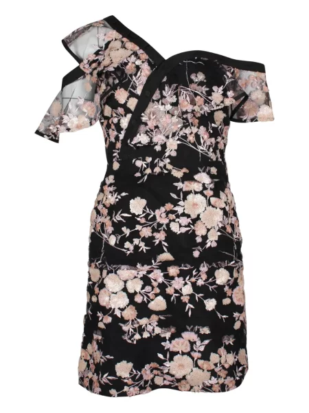 Rochie mini Self-portrait cu model floral de costum negru