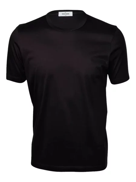 Tricou Gran Sasso cu decolteu rotund negru