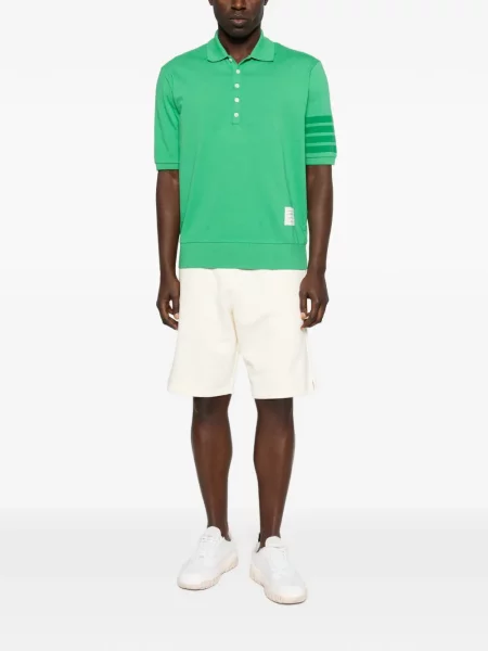 Polo Thom Browne cu dungi verde